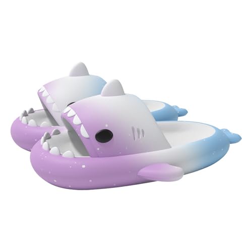 NIBESSER Shark Slides Verdickt Niedliche Hai Hausschuhe für Damen Shark Slippers Herren Weich rutschfest Badelatchen für Damen Schlappy Schlappen Open Toe Slides von NIBESSER