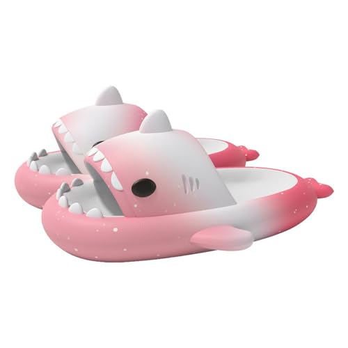 NIBESSER Shark Slides Verdickt Niedliche Hai Hausschuhe für Damen Shark Slippers Herren Weich rutschfest Badelatchen für Damen Schlappy Schlappen Open Toe Slides von NIBESSER