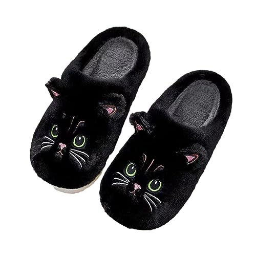 Tiere Hausschuhe Damen Plüsch Warme Winter Pantoffeln Niedliche Cartoon Flaumig Slippers Kuschelige Warme Schuhe Kawaii Rutschfeste Hausschuhe von NIBESSER
