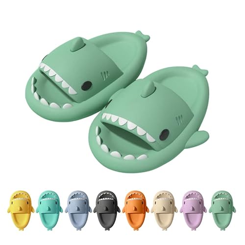 NIBESSER Shark Slides Niedliche Hai Hausschuhe für Damen Shark Slippers Herren Weich rutschfest Badelatchen für Damen Schlappy Schlappen Open Toe Slides von NIBESSER