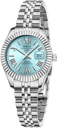 NIBOSI Uhren für Frauen Analog Quarz Wasserdicht Damen Armbanduhren mit Datum Zierlich Mode Luxus Edelstahl Uhr für kleine Handgelenke Weiblich Elegantes Kleid Damenuhr von NIBOSI