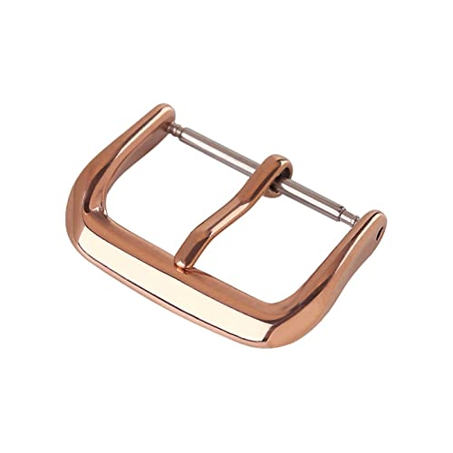 NIBOTT 316L Edelstahl Watch Buckle12 14 16 18 20 22 mm Ersatz for Marke Schnalle Watch Verschlusszubehör UTHAI T18. (Color : Rose gold buckle, Size : 14mm) von NIBOTT