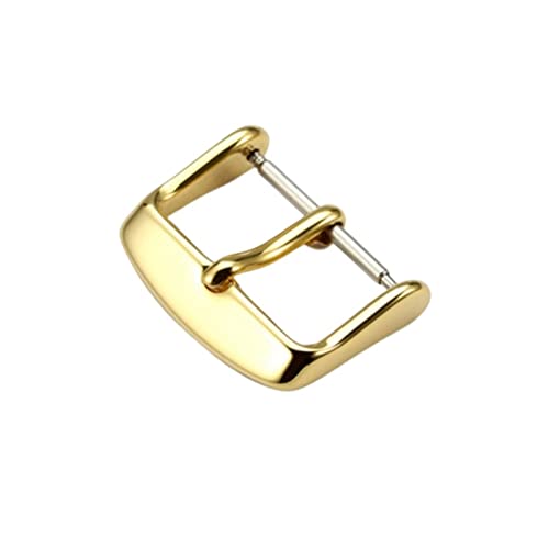 NIBOTT Elektroplattenmetall Edelstahl Armbandknopf 12 14 16 18 20 22mm Fit for Universal Watch Buckle Zubehörschließe (Color : 16mm Gold) von NIBOTT