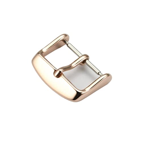 NIBOTT Elektroplattenmetall Edelstahl Armbandknopf 12 14 16 18 20 22mm Fit for Universal Watch Buckle Zubehörschließe (Color : 18mm Rose Gold) von NIBOTT