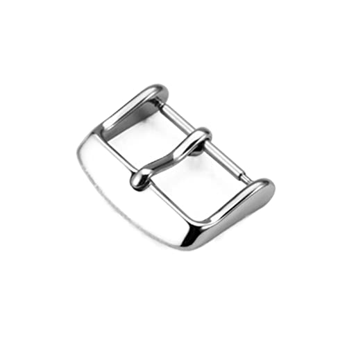 NIBOTT Elektroplattenmetall Edelstahl Armbandknopf 12 14 16 18 20 22mm Fit for Universal Watch Buckle Zubehörschließe (Color : 20mm Silver) von NIBOTT