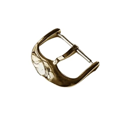 NIBOTT Uhr Schnalle mit Logo Fit for Rolex Edelstahl Männer und Damenuhr Zubehör Runde Pin Schnalle Verschluss Silber Goldene Schnalle(16mm Golden-Logo) von NIBOTT