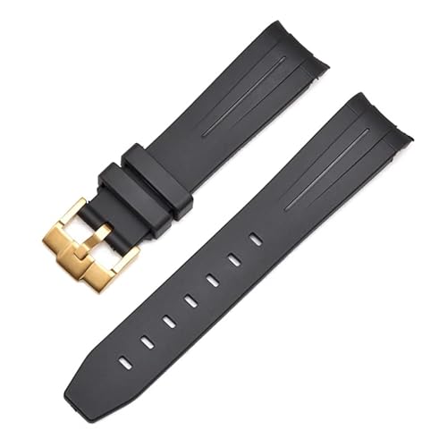 NIBYQ Gummi-Uhrenarmband für Rolex-Armband, 20 mm, 22 mm, 21 mm, Ersatz-Armbanduhr-Zubehör, 20 mm, Achat von NIBYQ