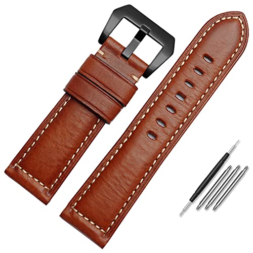 NIBYQ Leder-Uhrenarmband für Herren, geeignet für Panerai Seiko Citizen Jeep, italienische Leder-Uhrenkette, 22 mm, 24 mm, 26 mm, 26 mm, Achat von NIBYQ