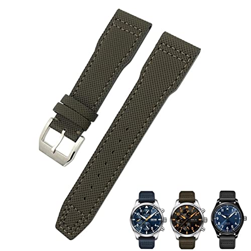 NIBYQ Nylon-Uhrenarmband, 20 mm, 21 mm, passend für IWC Portofino Big Pilot IW3293 Mark 18 Tissot TAG Heuer Seiko, Leder-Nylon-Uhrenarmband, Blau, 20 mm, Achat von NIBYQ