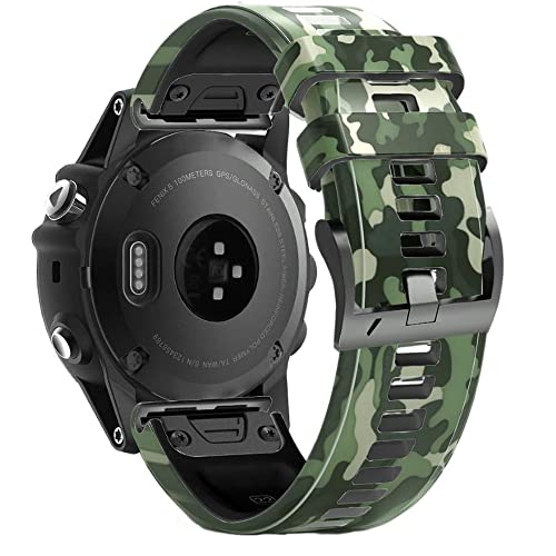 NIBYQ Sport-Silikon-Uhrenarmband für Garmin Fenix 7 7X 5 5X Plus 6 6X Pro 3 3HR MK1, 22, 26 mm, Uhrenarmband für Smartwatch, 22 mm, Achat von NIBYQ