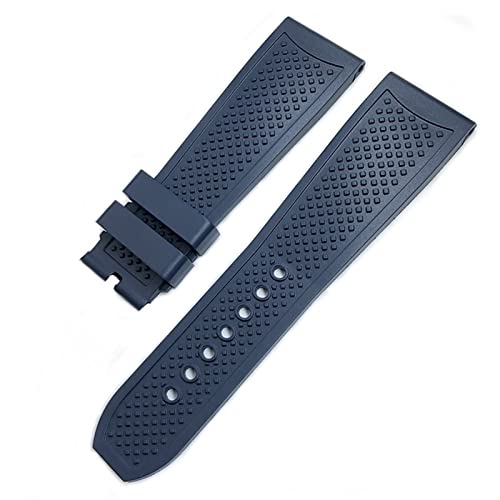 NIBYQ Uhrenarmband für Calibre de Cartier Tank Solo Santos de, wasserdichtes Silikon-Uhrenarmband mit Schmetterlingsschnalle, 22 mm, 23 mm, 24 mm, Gummi-Uhrenarmbänder, 24 mm, Achat von NIBYQ