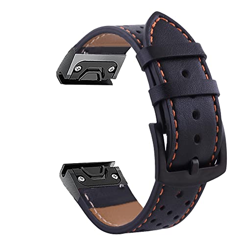 NIBYQ Uhrenarmband für Garmin Fenix 7, 7X, 6X, 6Pro, 5X, 5 Plus, 3HR, Enduro, Descent MK2, Schnellverschluss, Lederarmband, Smartwatch-Armband, 26 mm, 22 mm, 26mm Descent Mk1 MK2, Achat von NIBYQ