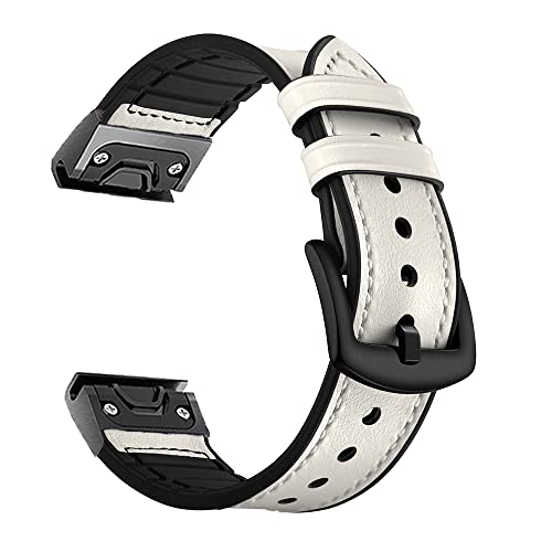 NIBYQ Uhrenarmband für Garmin Fenix 7, 7X, 6X, 6Pro, 5X, 5 Plus, 3HR, Enduro, Descent MK2, Schnellverschluss, Lederarmband, Smartwatch-Armband, 26 mm, 22 mm, For Enduro, Achat von NIBYQ