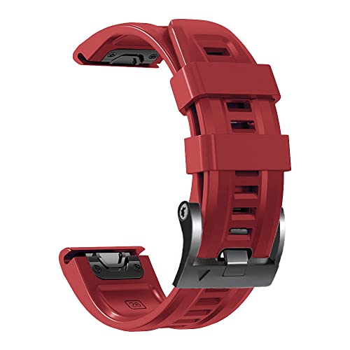 NIBYQ Uhrenarmband für Garmin Fenix Epix 7 7X, Schnellentriegelung, 22, 26 mm, Silikonband für Fenix 6X 6 Pro 5 5X Plus 3 3HR 945 MK2i Uhrenarmband, 26 mm, Achat von NIBYQ