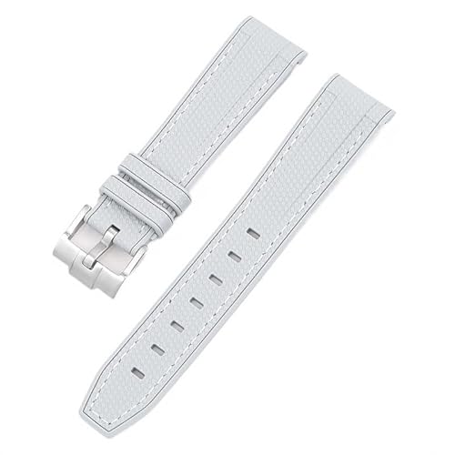 NIBYQ Wasserdichtes Gummi-Uhrenarmband passend für Rolex-Uhrenarmband, 20 mm, Faltschnalle, Uhrenzubehör für Omega-Armbänder, für Männer und Frauen, 20 mm, Achat von NIBYQ