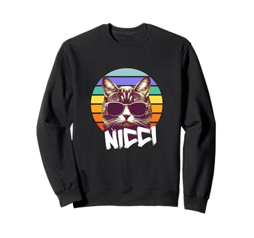 NICCI - Schöner Mädchen Name mit lustiger Katze Sweatshirt NICCI - Schöner Mädchen Name mit lustiger Katze Sweatshirt von NICCI Tochter Enkel Geburtstag Geschenkideen