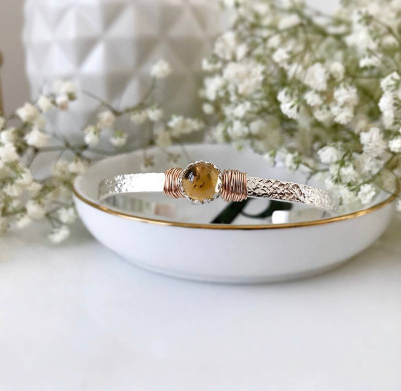 2 Ct Citrin Deko Armspange | November Geburtsstein Graviertes Geschenk Für Sie Echte Sterlingsilber 14K Gold Filled Armband 2 Ct Citrin Deko Armspange | November Geburtsstein Graviertes Geschenk Für Sie Echte Sterlingsilber 14K Gold Filled Armband von NICCOLETTI