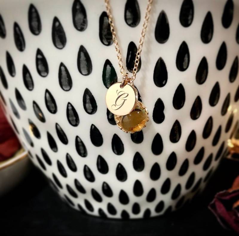 Natürliche Citrin Royal Halskette in 14K Gold Filled Oder 925 Sterling Silber, November Geburtsstein von NICCOLETTI