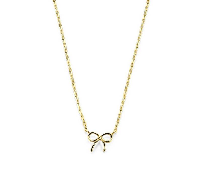 NICEANDnoble Collierkettchen 375er Gelbgold Collierkettchen Schleifchen Ankerkette von NICEANDnoble