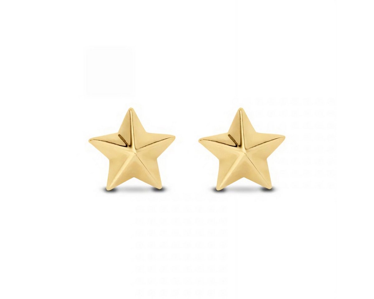 NICEANDnoble Paar Ohrstecker 585er Gelbgold Ohrtsecker Stern von NICEANDnoble