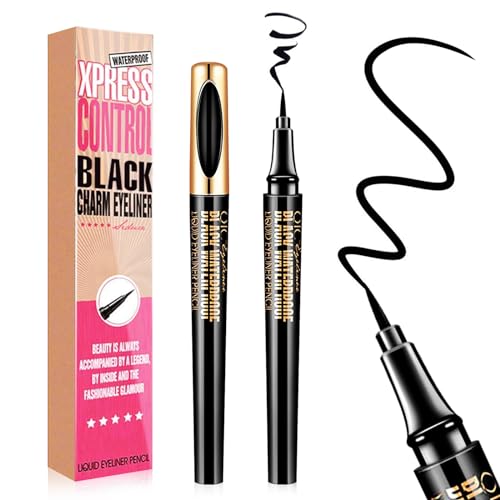 Magic Liquid Eyeliner Schwarz Wasserdicht Eyeliner Lang anhaltend Schweißfest und Smudgeproof Super Slim Eyeliner Pen Gel Professionelle Augen Make-up Tools von NICEMOVIC
