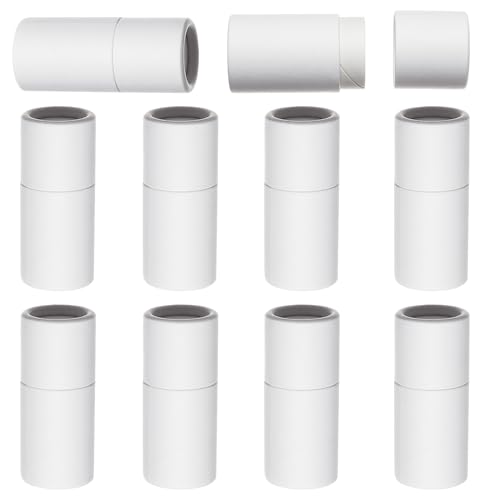 NICENEEDED 10 Stück 0.18 Unzen Lippenbalsamtuben Aus Pappe Weiße Nachfüllbare Lippenstifthülse Aus Papier Für Selbstemachten Liploss Balsam von NICENEEDED