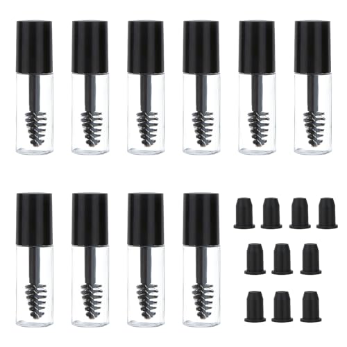 NICENEEDED 15 PACK 3ML Leere Mascara-Tuben Wimpernstab, Transparente, Nachfüllbare Tube Für Wimperncreme, Spenderflasche Für Wimpernwachstumsöl Mit Gummieinsätzen Und Trichtern von NICENEEDED