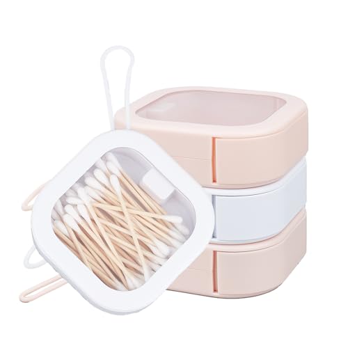 NICENEEDED 4 PACK Haargummi-Organizer, Tragbare Reise-Aufbewahrungsbehälter Für Haaraccessoires, Spender Für Wattestäbchen Und Kleinteile, Organizer-Box Für Frauen Und Mädchen von NICENEEDED