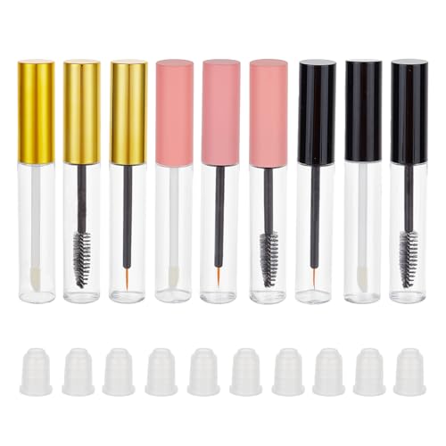 NICENEEDED 9 Stück 10 ml Leere Mascara Tube Und Stab Mit Eyeliner Tube Wimpern Eyeliner Lipgloss Tube Nachfüllbarer Mascara Behälter von NICENEEDED