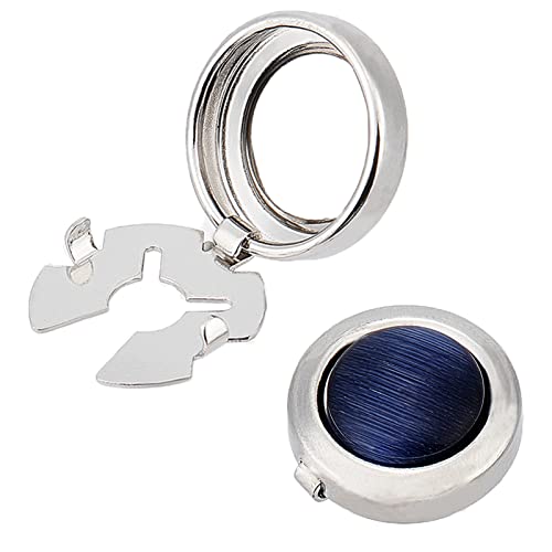 NICENEEDED Knopfbezüge Für Herren Vintage Manschettenknöpfe Für Herrenhemd Schwarzer Onyx Knopfabdeckungen Manschettenknöpfe Runde Retro Muster Geschnitzt von NICENEEDED