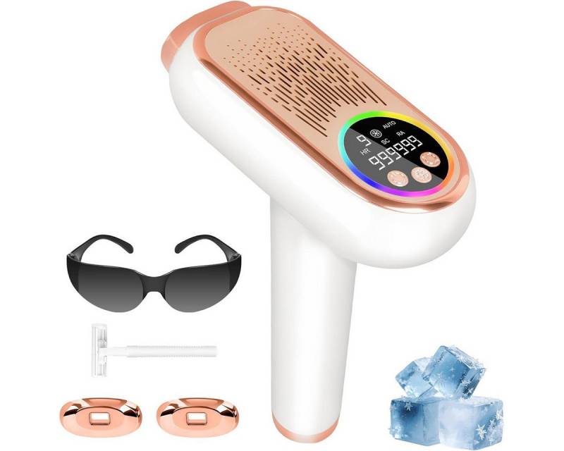 NICEWIN IPL-Haarentferner Schmerzfreie mit Gefrierfunktion 3 Funktionen HR/SC/RA 9 Energiestufen, 999.999 Lichtimpulse, 999,999 Lichtimpulse für Männer/Frauen,Ideal für Gesicht,Bikini,Körper von NICEWIN
