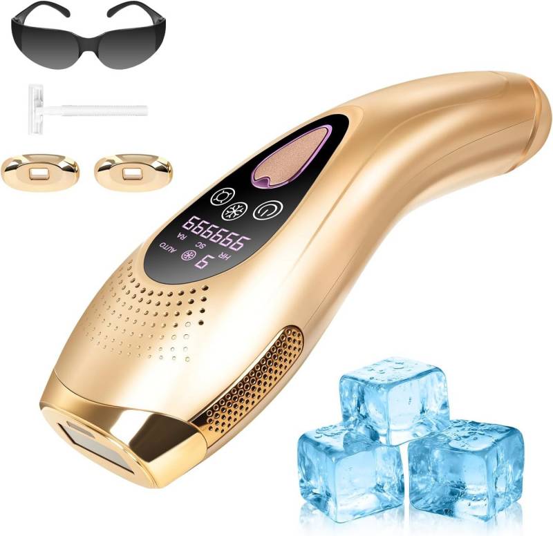 NICEWIN IPL-Haarentferner Schmerzfreie mit Gefrierfunktion 3 Funktionen HR/SC/RA 9 Energiestufen, 999.999 Lichtimpulse, 999,999 Lichtimpulse für Männer/Frauen,Ideal für Gesicht,Bikini,Körper von NICEWIN