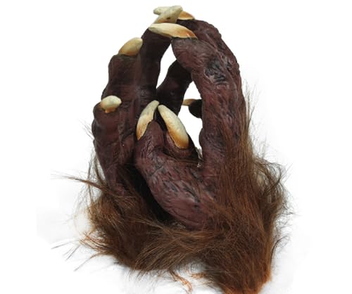 NICEYEA Cosplay Wolf Klauen Krallen Handschuhe Horror Werwolf-Klauen Kostümzubehör Ghostcrawler Handschuhe Tatzen Kostüm Zubehör Geschenk Party Dressing Prop (Scary brown,) von NICEYEA