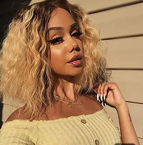 Frauen mit mittleren Long Ladies 'Wave Perücken Rinie Gold Perücken Curly Locken Wellen hochwertig hitzebeständig blonde synthetische Frauen Mode charmant wie echte menschliche Rießer, Cosplay Daily P Frauen mit mittleren Long Ladies 'Wave Perücken Rinie Gold Perücken Curly Locken Wellen hochwertig hitzebeständig blonde synthetische Frauen Mode charmant wie echte menschliche Rießer, Cosplay Daily P von NICHANGHUA