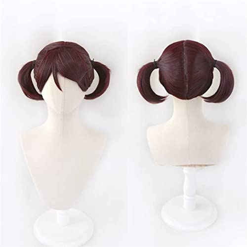 NICHANGHUA 40cm Länge Rosa o Frauen Perücken Hitzebeständige Cosplay Perücken for Anime (Farbe : Dark Brown) von NICHANGHUA