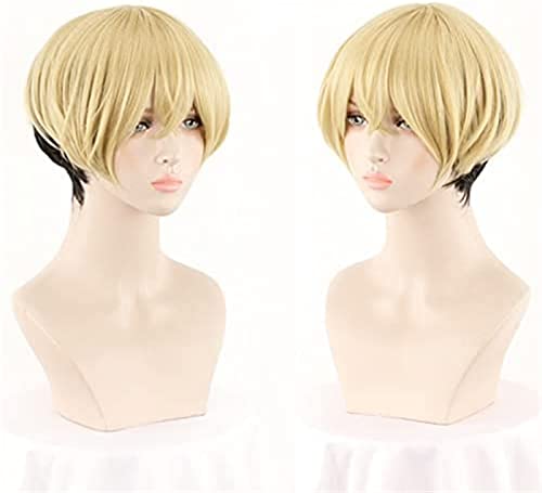 NICHANGHUA 50 cm schulterlanges Blondes lockiges Haar Hitzefrei Perückenkappe Party Männer Frauen Perücke for Cosplay Perücke Manjiro Sano Cosplay Perücke mit kostenloser Perückenkappe enthalten NICHANGHUA 50 cm schulterlanges Blondes lockiges Haar Hitzefrei Perückenkappe Party Männer Frauen Perücke for Cosplay Perücke Manjiro Sano Cosplay Perücke mit kostenloser Perückenkappe enthalten von NICHANGHUA