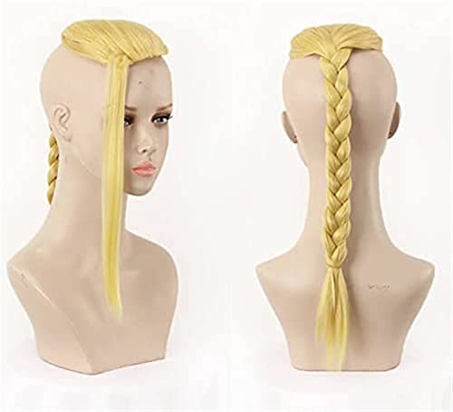 NICHANGHUA 50 cm schulterlanges Blondes lockiges Haar Hitzefrei Perückenkappe Party Männer Frauen Perücke for Cosplay Perücke Manjiro Sano Cosplay Perücke mit kostenloser Perückenkappe enthalten von NICHANGHUA