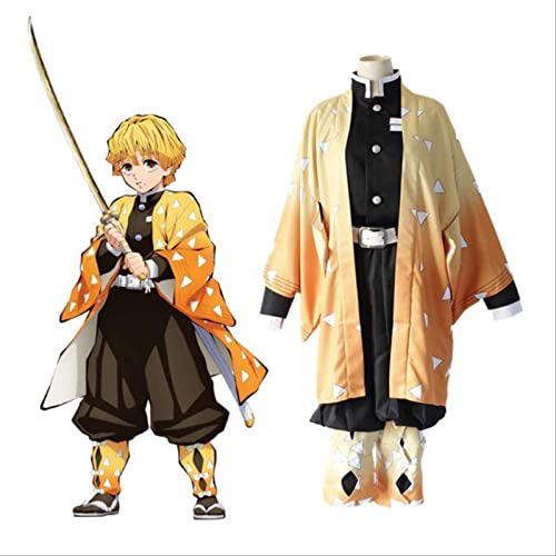 NICHANGHUA Anime Blade of Cosplay Kostüme Zenitsu Agatsuma Cosplay Kostüm Halloween Carnival Party Kimetsu no Yaiba Cosplay Perücken nur Kostüm NICHANGHUA Anime Blade of Cosplay Kostüme Zenitsu Agatsuma Cosplay Kostüm Halloween Carnival Party Kimetsu no Yaiba Cosplay Perücken nur Kostüm von NICHANGHUA