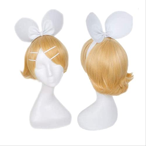 NICHANGHUA Kagamine Rin Kagamine Len Cosplay Perücken mit Kopfbedeckung und Größe a (Farbe : A) von NICHANGHUA