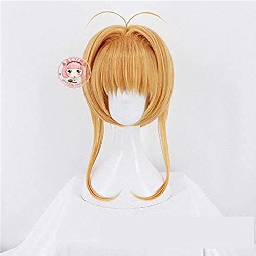 NICHANGHUA Karte COPPTOR Klare Karte Kinomoto Blonde braun Cosplay Wig Party Wigs Cosplay Full is Free kostenlos Deckel EIN -Größe Champagner von NICHANGHUA