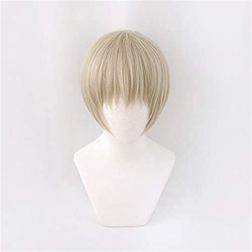 NICHANGHUA Kurz Silber Lila Farbverlauf Anime Jujutsu Kaisen Cosplay Kostüm Satoru Gojo Perücke for Jungen Männer mit Perückenkappe im Lieferumfang enthalten (Farbe : Toge Inumaki) von NICHANGHUA