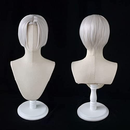 NICHANGHUA Kurze Splittergraue Perücke Hitzebeständige synthetische Halloween-Perücke for Anime Cosplay Perücke Kurokawa von NICHANGHUA