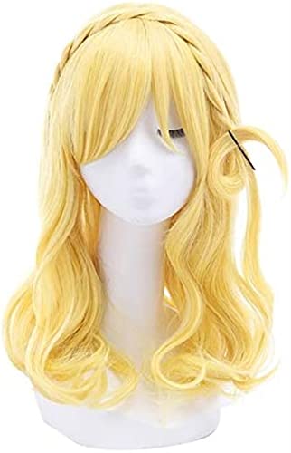 NICHANGHUA L-email Perücke Liebe Live Sunshine Cosplay Perücken LoveLive Kanan Ruby Mari Honoka Yoshiko Riko You Watanabe Cosplay Perücke synthetische Haare 14inches Gelb (Farbe : Yellow) von NICHANGHUA