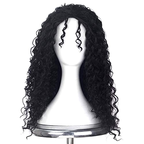 NICHANGHUA Lange versaute Kinky Curly Hela Cosplay Synthetische Perücken for Schwarze Frauen hitzebeständige Haare Hela Cosplay Punk Lolita Custome Perücke Mutter Gothel Halloween von NICHANGHUA