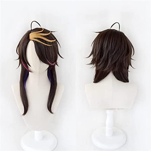 NICHANGHUA Long Black Gardient Red for VTuber Hoive Vox Akuma Cosplay Wig Hair Synthetic Hair Heat Resistant Unisex Adult Free Wig Cap (Farbe : ShuYamino) von NICHANGHUA