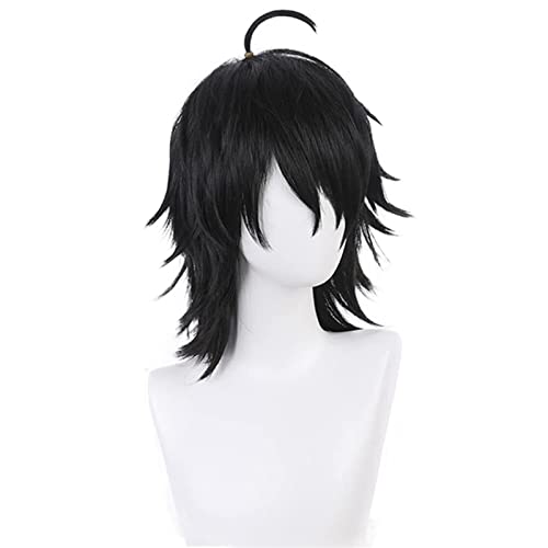 NICHANGHUA Malisa Kurze Schwarze Farbe Perücke for Halloween Cosplay Perücken hitzebeständiges Haar von NICHANGHUA