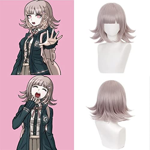NICHANGHUA Malisa Kurzgrau Farbe Bob Cosplay Perücke natürliche Wellenhitze resistente Haarperücken for Halloween von NICHANGHUA
