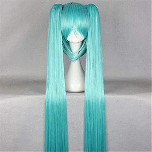 NICHANGHUA Perücken Cosplay Perücke Vocaloid Hatsune Kostüm Play Party Spiel Halloween Anime Haarperücke 120 cm Aquamarin 01 (Color : 1) (Farbe : 1) von NICHANGHUA