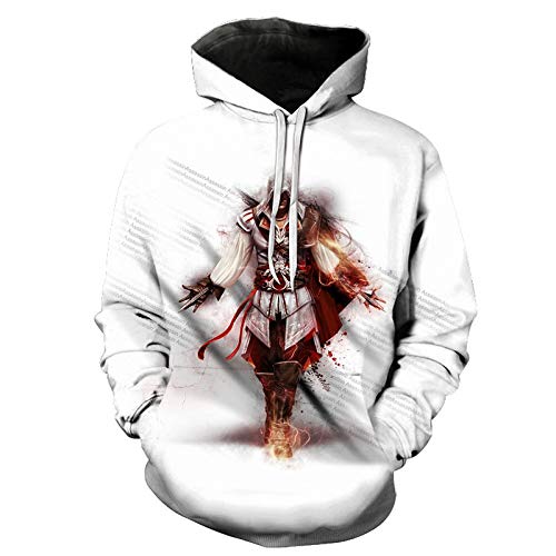 Assassin's Creed 3D Print Hoodie Kapuzenpullover Bunt Langarm Pullover Sweatshirt M-XXL Gr. Small, 4 von NICHIYO