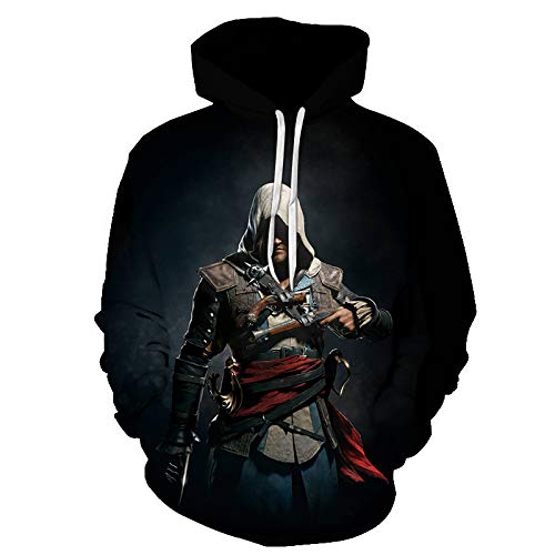Assassin's Creed 3D Print Hoodie Kapuzenpullover Bunt Langarm Pullover Sweatshirt M-XXL Gr. XX-Large, 7 von NICHIYO